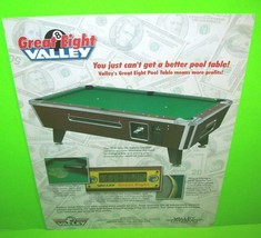 Valley Dynamo Great Eight Original Flyer 8.5&quot; x 11&quot; Pool Table Billiards Art - £14.88 GBP