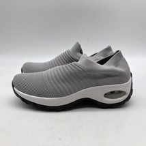 Womens Grey Mishansha Sneakers Slip on Walking Size 9 Comfort Shoes - £16.89 GBP