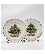 Vintage The Cellar Yuletide Christmas Tree Plate Set of 2 Japan Vintage ... - $549.97 MXN
