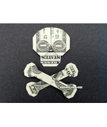 Money Origami SKULL &amp; CROSS BONES - Dollar Bill Art Cash - $54.26 CAD