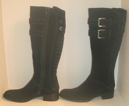 Apepazza Black Suede Knee High BOOTS Women M060 New Size 6 - $2,525.01 MXN
