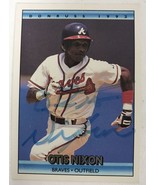 Otis Nixon Autographed Baseball Card - Atlanta Braves - £5.47 GBP