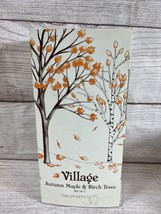 Department 56 Village Accessories Autumn Maple &amp; Birch Trees Set Of Four... - £26.04 GBP