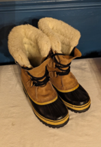 Sorel Kaufman Caribou Snow Boots Made in Canada Women&#39;s US 6 Wool EUC - £50.08 GBP