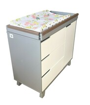 Infant Baby Changing Table Dresser w/ 3 Drawers & Cabinet Storage Station White image 11