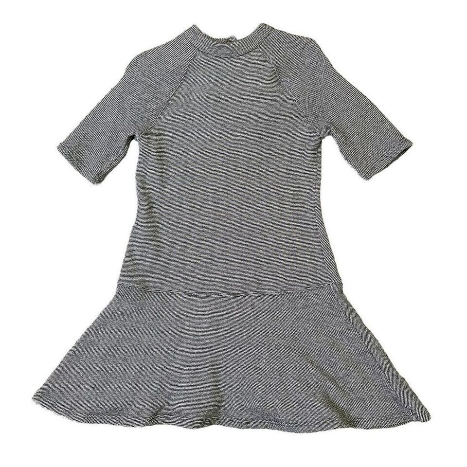 Free People Black White Stripe Mini Dress Keyhole Back Cotton Size XS Wo... - $30.48