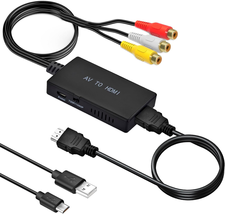 RCA to HDMI Converter,Av to HDMI Adapter,Rca to HDMI Composite Audio Vid... - $15.25
