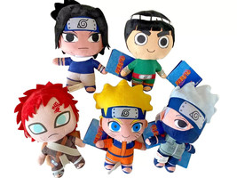 Set of 5 Naruto Plush Toys Shonen Jump 8 inch each. Full Set. New with tags - $51.93