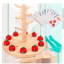 Montessori Early Education Digital Spelling Puzzle Picking Apple Toy Exercise Sm - £27.53 GBP