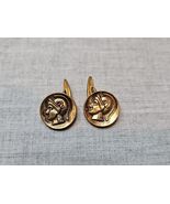 Men&#39;s Cufflinks, Gold Tone/Bronze Tone, Roman Soldier Design Vintage - $183.25 MXN