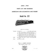 AMERICAN FLYER 322 M2823 SERVICE PARTS SHEET TRAINS - Copy of Original - $9.99