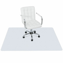 60.2 X 46.4&quot;Floor Mat Pvc Chair Mat No-Slip Matte Home Office Use Chairmat White - £53.89 GBP
