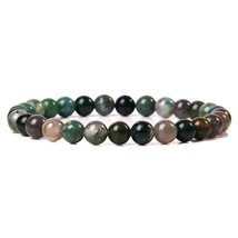 6MM Real Natural Stone Beads Bracelets For Women Men Multicolor Quartzs Agates G - £13.21 GBP