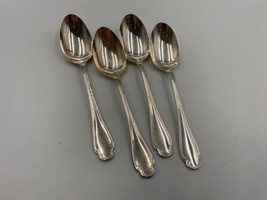 Set of 4 Christofle France Silverplate POMPADOUR Coffee Spoons - £62.90 GBP