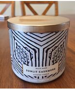 White Barn SUNLIT CASHMERE Scented 3-Wick Bath &amp; Body Works BBW Candle 1... - $33.32
