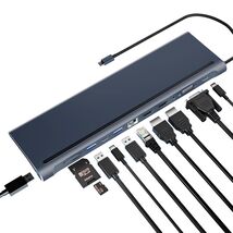 BOVONO USB C Docking Station 12-in-1 Dual 4K HDMI 87W PD USB for Laptop - $12.38 BOVONO USB C Docking Station 12-in-1 Dual 4K HDMI 87W PD USB for Laptop - $12.38