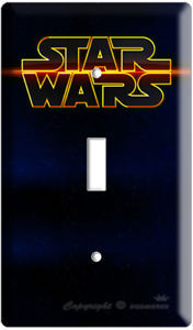 STAR WARS LOGO DEEP INTO SPACE SINGLE LIGHT SWITCH WALL PLATE COVER ROOM DECOR