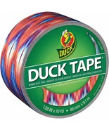 Duck Brand Duct Tape 1 Roll Ikat Tie Dye 1.88&quot; x 10 yards - £7.85 GBP