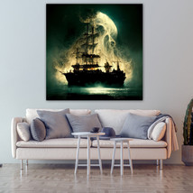 Ghost ship Canvas Painting Wall Art Poster Landscape Canvas Print Picture - £9.51 GBP+