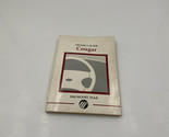 2000 Mercury Cougar Owners Manual Handbook OEM N02B32010 - £11.28 GBP
