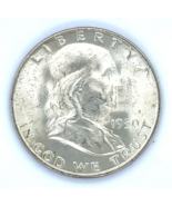 1950-D Franklin Half Dollar Choice Uncirculated FBL Excellent Eye Appeal - $989.59 MXN