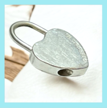Tiffany & Co. Please Return to Sterling Silver 925 Heart Padlock Charm Pendant image 12