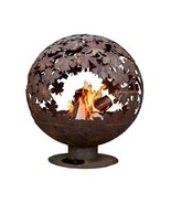 Esschert Design USA FF1013 Leaf Fire Sphere, Rust Metal - Large - £410.99 GBP