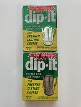 2 Dip It Coffee Pot Cleaner Powder Old Stock Sealed 5oz Vintage Destainer - £47.95 GBP