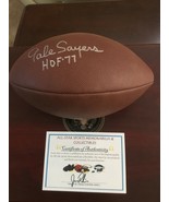 Chicago Bears Great GALE SAYERS Signed NFL Wilson Football Coa - $4,635.54 MXN
