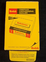 Eastnman Kodak Prepaid Processing Mailer Pk 59 For Kodachrome 8mm 25ft Roll - £5.53 GBP