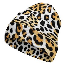 Mondxflaur Leopard Print Winter Beanie Hats Warm Men Women Knit Caps for Adults - £15.22 GBP