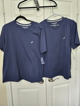 2pk Nautica Men&#39;s Short Sleeve Tee Solid Crew Pajama  T-Shirts Medium NWT - $34.60