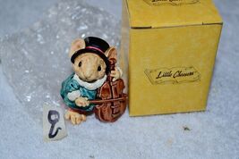 Little Cheesers 1991 Ganz Christmas Mouse Figurine Hickory Playing Cello... - $394.24 MXN