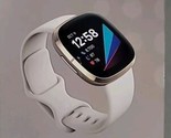 Fitbit FB512 Sense Advanced Health Fitness Smartwatch Soft Gold/Lunar Wh... - £116.84 GBP