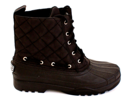 Sperry Top Sider Black Quilted Gosling Waterproof Rubber Boots Women&#39;s Size 8 - £74.03 GBP