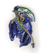 Grim Reaper of Death Figure with Scythe DieCut Embroidered Patch NEW UNUSED - £6.26 GBP