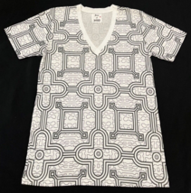 Son of John Men's Semi Sheer White &amp; Black Chipibo Print Graphic Tee Siz... - $15.98