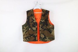 Vtg 90s Streetwear Mens Medium Reversible Camouflage Hunting Vest Jacket AS IS - £27.72 GBP