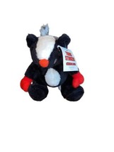 Black Stinker Station Boxing Skunk Plush Gas 6&quot; Stuffed Animal Soft Toy Red - $48.65