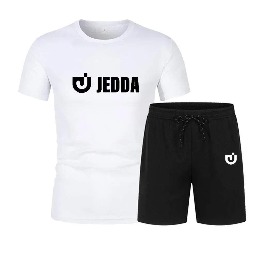 Men Fashion Two-Piece Sportswear Set Breathable T-Shirt+Shorts Tracksuit... - $47.86 CAD