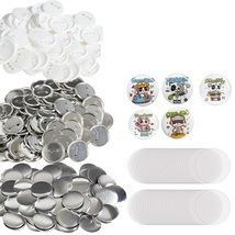 VEVOR 500 Sets 2.25 inch 58mm Pin Back Button Parts, Round Button Badge ... - $41.90
