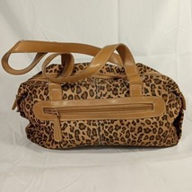 Nine West Cheetah Print Handbag Animal Print Excellent Leopard Purse Bla... - $24.99