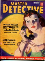 Master Detective 2/1938-vivid Dalton Stevens cover-violent crime-pulp thrills-VG - £69.74 GBP