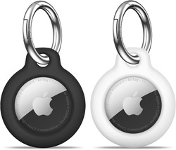 2 Pack Holder Air Tag Case with Keychain Anti Scratch Airtags Key Chain for Air  - £16.48 GBP
