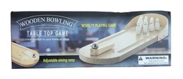 Mini Bowling Game Wooden Desk Office Table Top Indoor Bar Fun Wood Novel... - $9.31 CAD