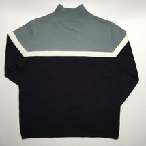 Amanda Smith Women&#39;s Turtleneck Sweater Size M Long Sleeves Striped Black White - £35.54 GBP
