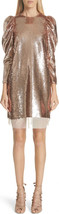 Ulla Johnson Women&#39;s Rose Gold Metallic Sequin Neptune Short Mini Dress XS 2 - £259.15 GBP