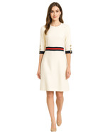 CelebrityDesignz Amal Clooney Cinched Waist Quarter Sleeve A-line Dress ... - $2,392.79 MXN