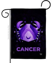 Cancer Garden Flag Zodiac 13 X18.5 Double-Sided House Banner - $19.97