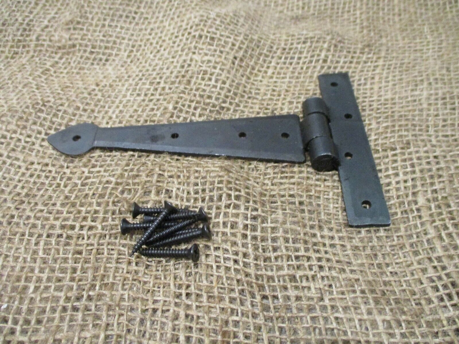 PRIMITIVE HAND FORGED IRON HINGE HINGES DOOR CABINET IRON 5 3/4&quot; DOORS C... - $9.99